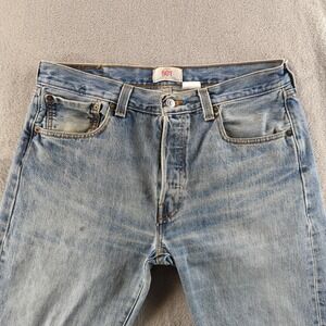Vintage Y2K Levis 501 Jeans 33x32 (Fits 32x34) Blue Light Wash Faded Grunge 00s